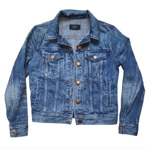 J.Crew Women Indigo Denim Trucker Jean Jacket Pockets Women's EXTRA SMALL